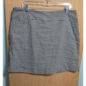 S.C.&CO. Womens Black White Gingham Checkered Skort Size 16 Mini Skirt Shorts